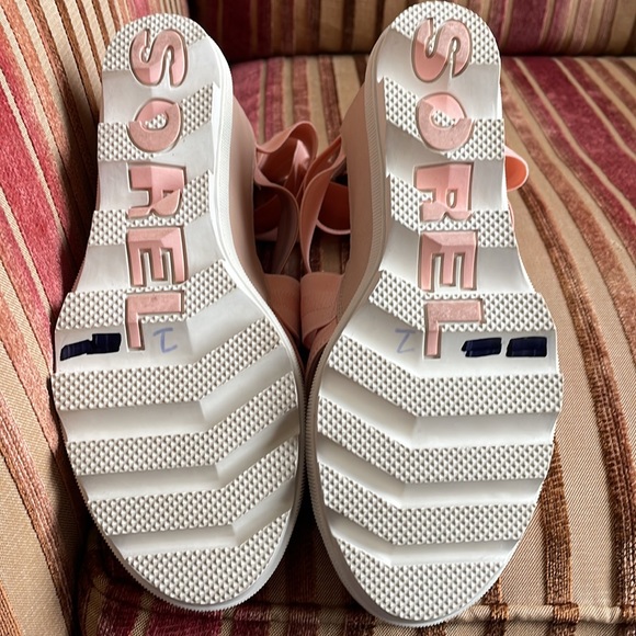 EUC Sorel Leather Joanie II Platform Wedge Sandals 7 - Picture 7 of 11